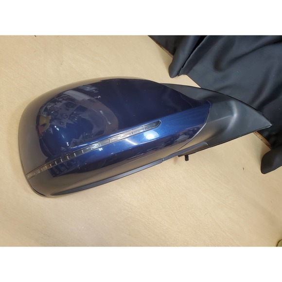 2007-2009 Audi Q7 Passenger Right RH Side Mirror Blue CLIPPED WIRES PARTS REPAIR - Picture 7 of 9